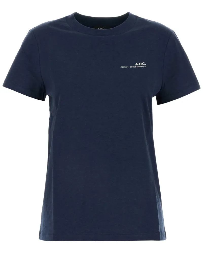 A.P.C. Klassisches T-Shirt - Blau Blau