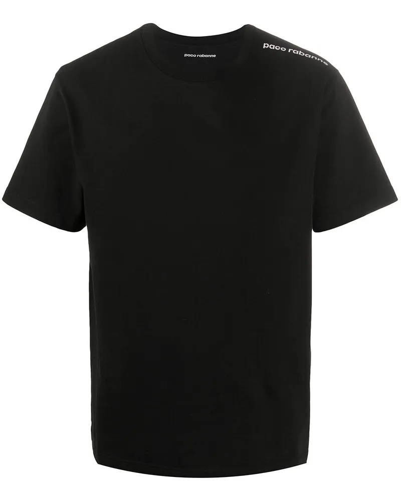 Paco Rabanne T-Shirt mit Logo - Schwarz Schwarz
