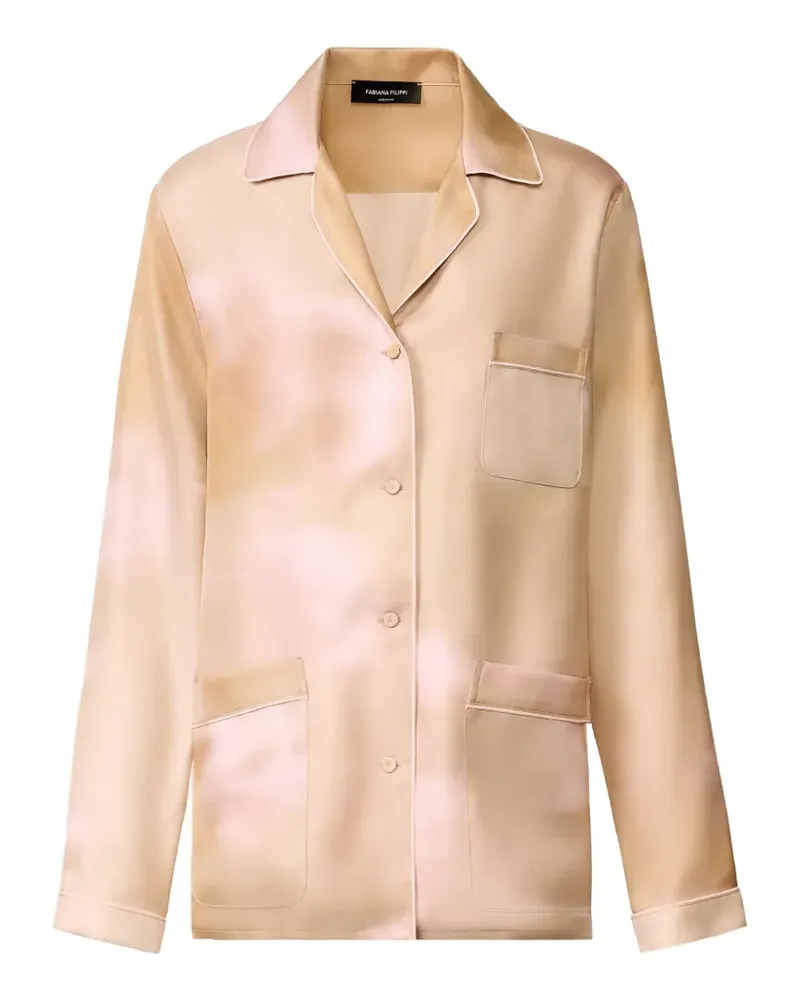 Fabiana Filippi pocket tie-dye top - Nude Nude