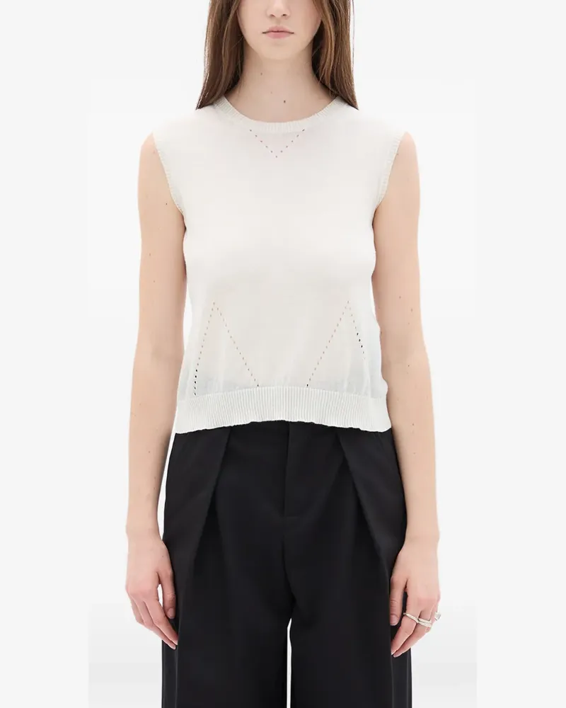 Ann Demeulemeester Roka Top - Weiß Weiß