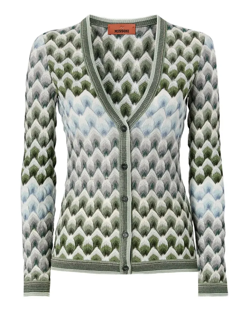 Missoni Geometrisch gemusterter Cardigan - Grün Grün