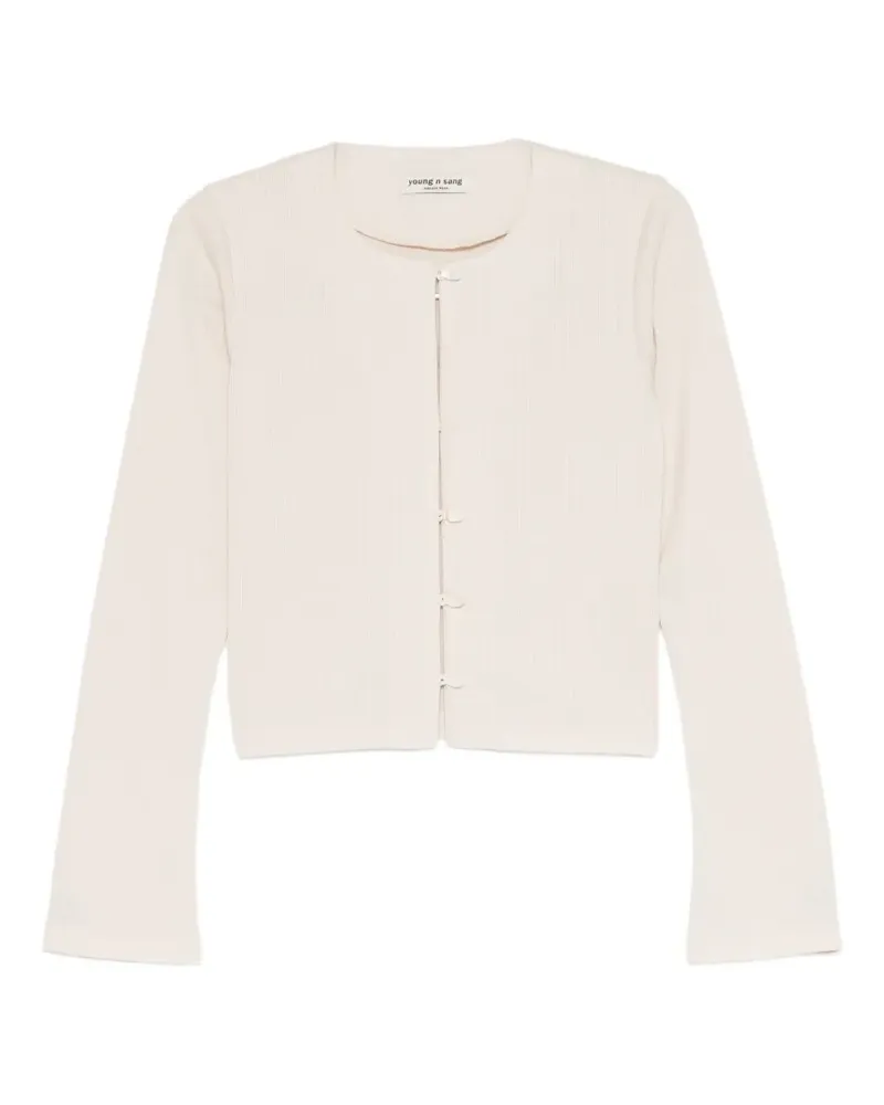 young n sang ribbed-knit cardigan - Rosa Rosa