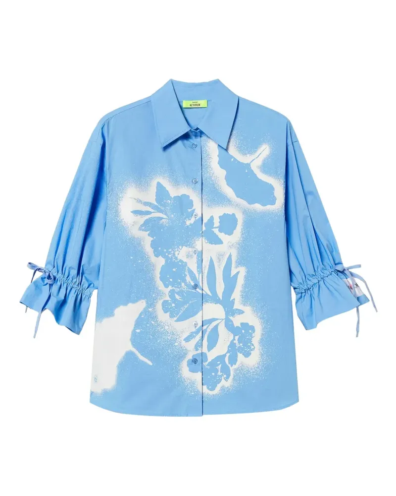 Twin-Set Hemd mit Graffiti-Effekt - Blau Blau