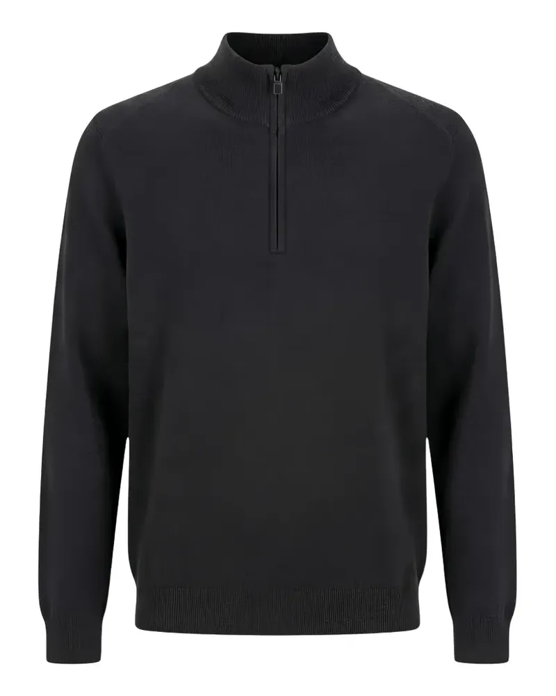 Diktat half-zip knitted sweater - Schwarz Schwarz