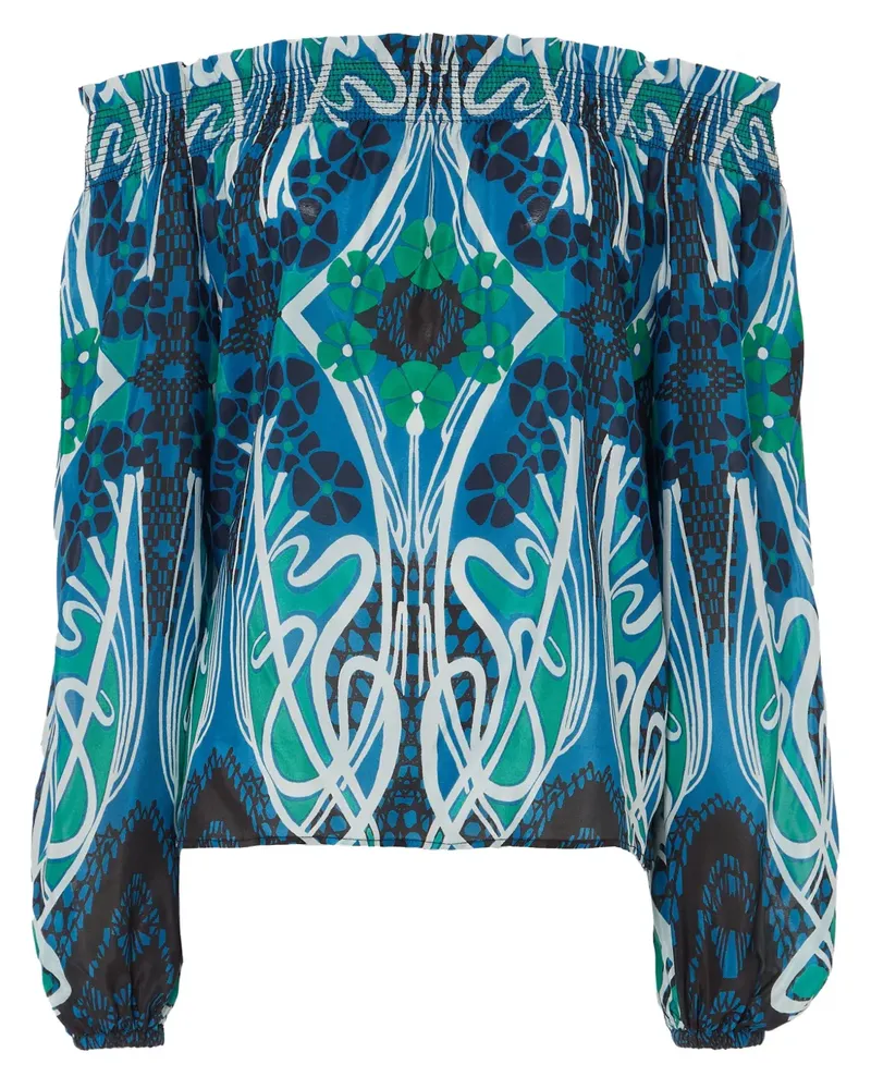 Temperley London Schulterfreie Monikh Bluse - Blau Blau