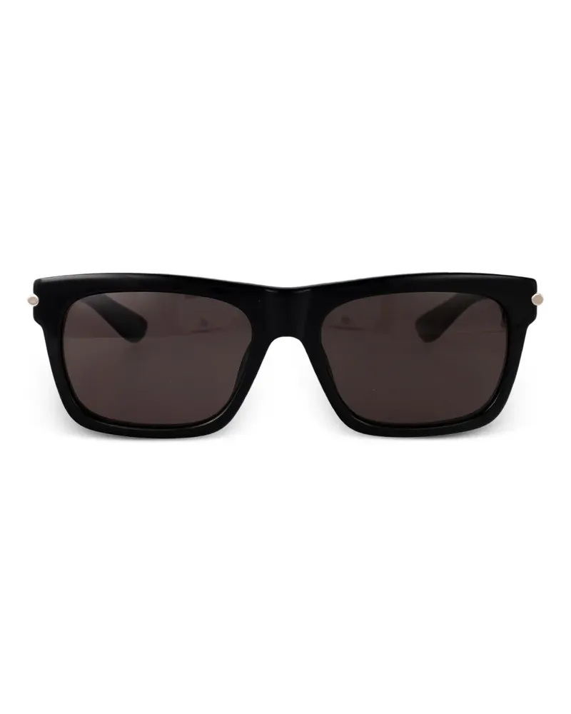 Alexander McQueen Sonnenbrille mit eckigem Gestell - Schwarz Schwarz