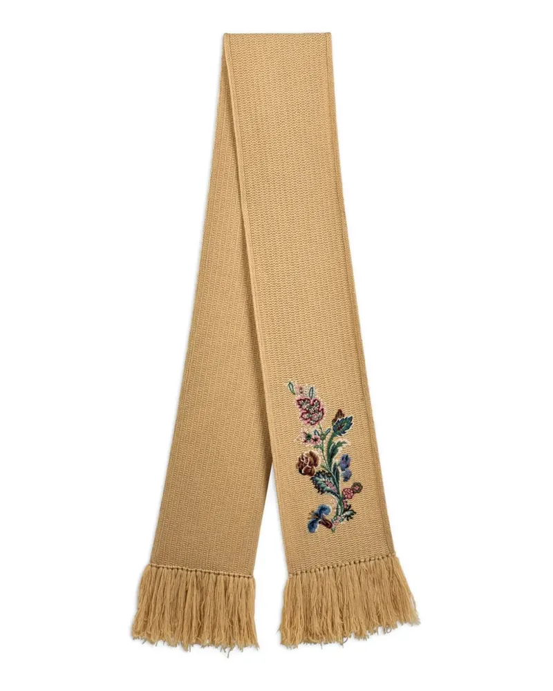 Etro Schal mit Paisley-Stickerei - Gelb Gelb