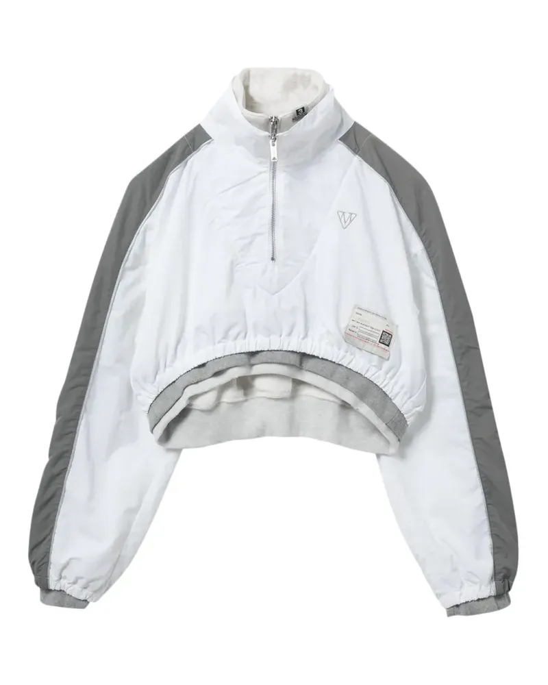 MIHARAYASUHIRO Jacke im Layering-Look mit kurzem Reißverschluss - Weiß Weiß