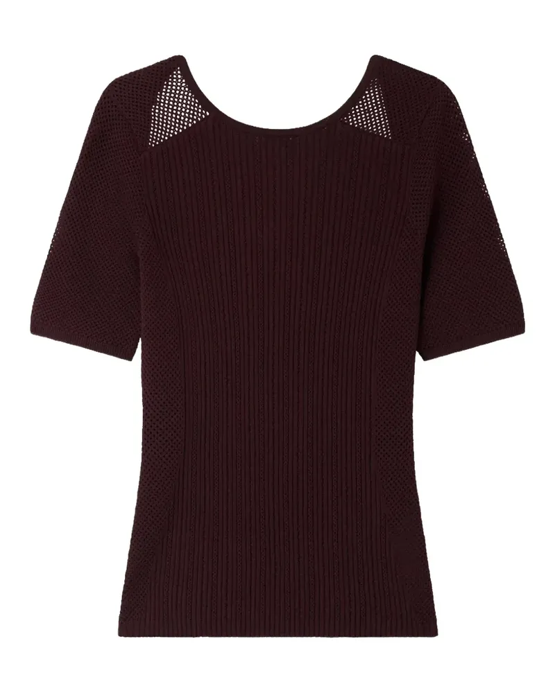 Sessùn Rückenfreies geripptes Limone T-Shirt - Braun Braun