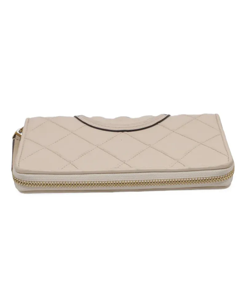 Tory Burch Fleming quilted continental wallet - Nude Nude