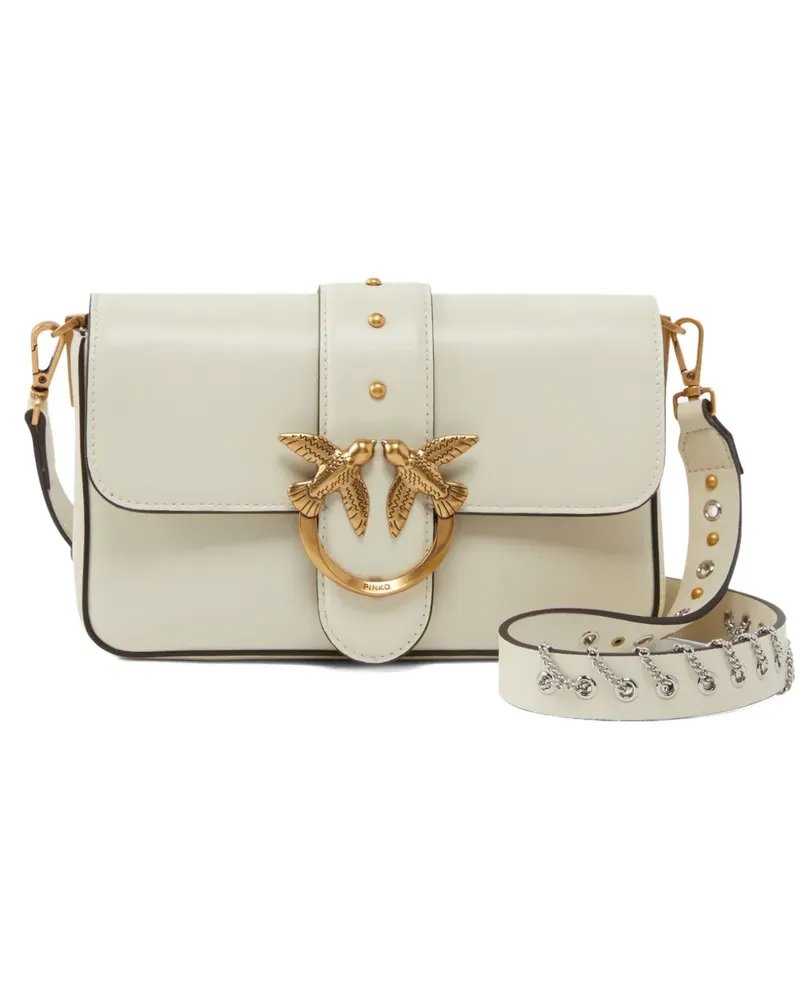 Pinko Mini Love Umhängetasche - Weiß Weiß