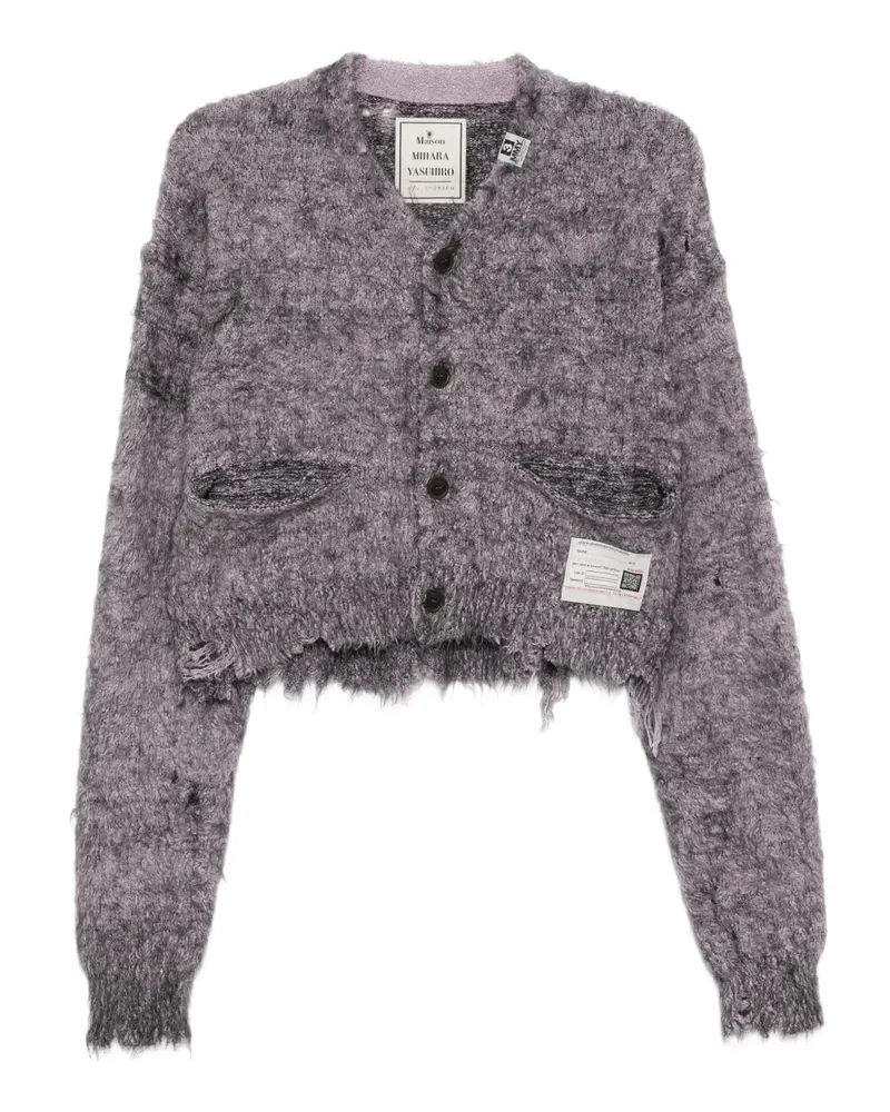 MIHARAYASUHIRO Cardigan mit ungesäumten Kanten - Violett Violett