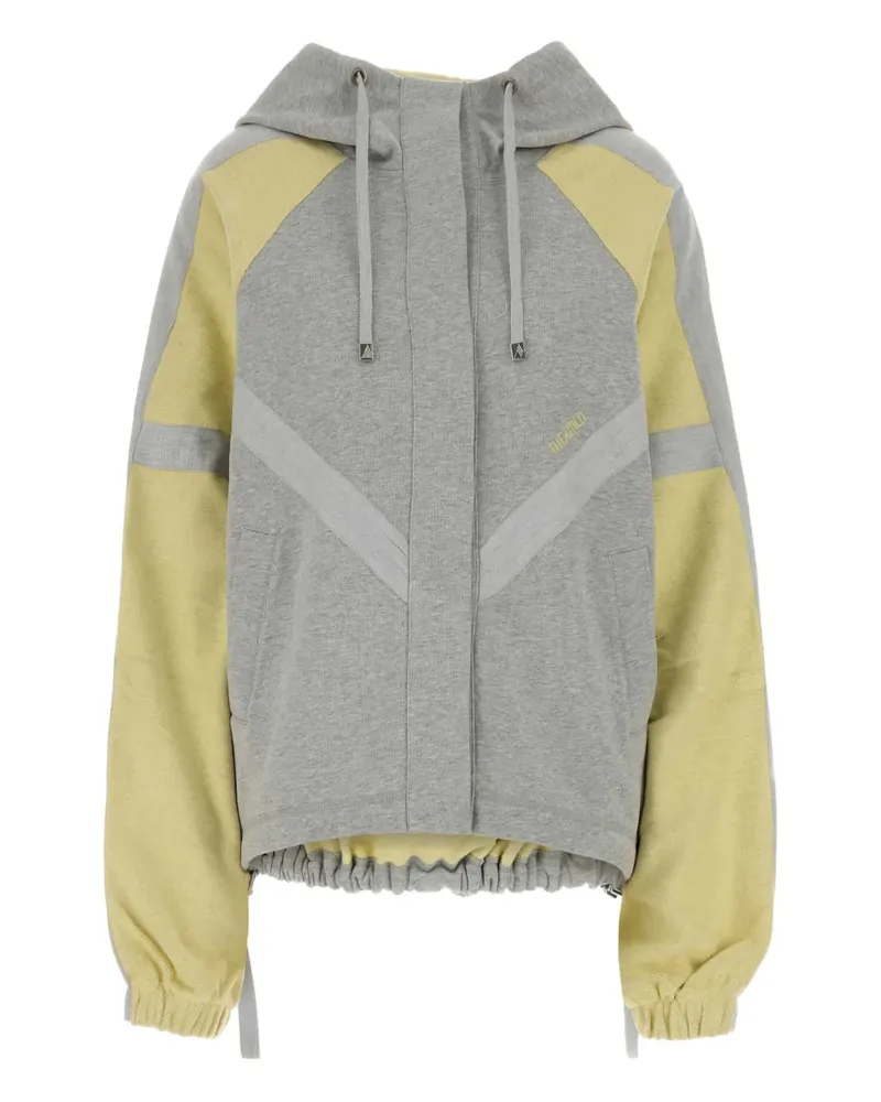 ATTICO two-tone hooded jacket - Grau Grau