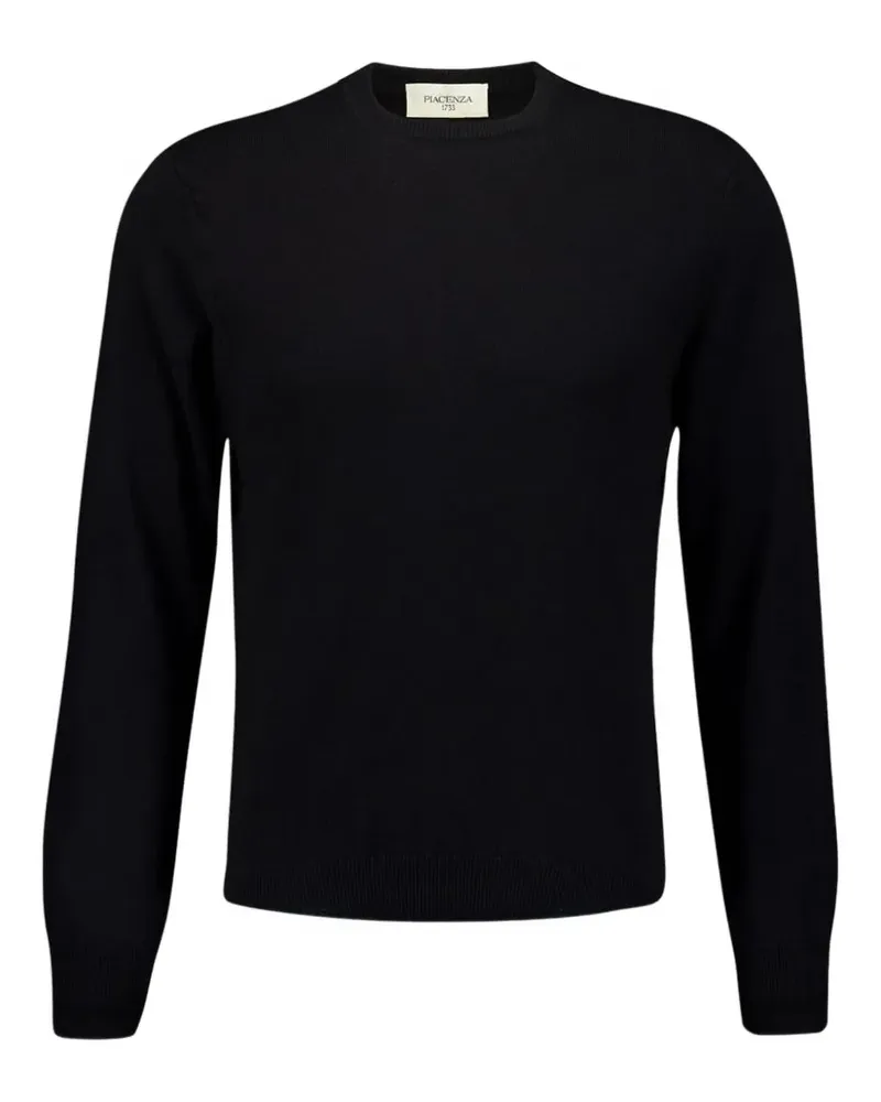 Piacenza Cashmere Kaschmirpullover mit Rundhalsausschnitt - Schwarz Schwarz