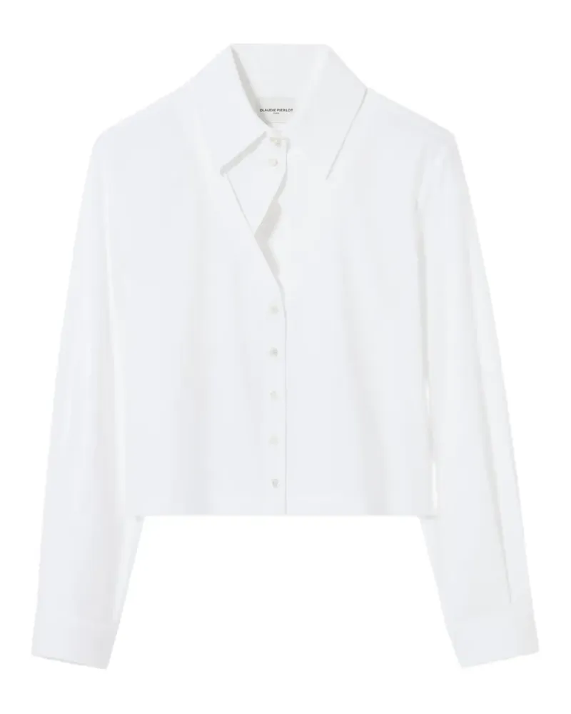 Claudie Pierlot Cropped-Hemd mit Cut-Out - Weiß Weiß
