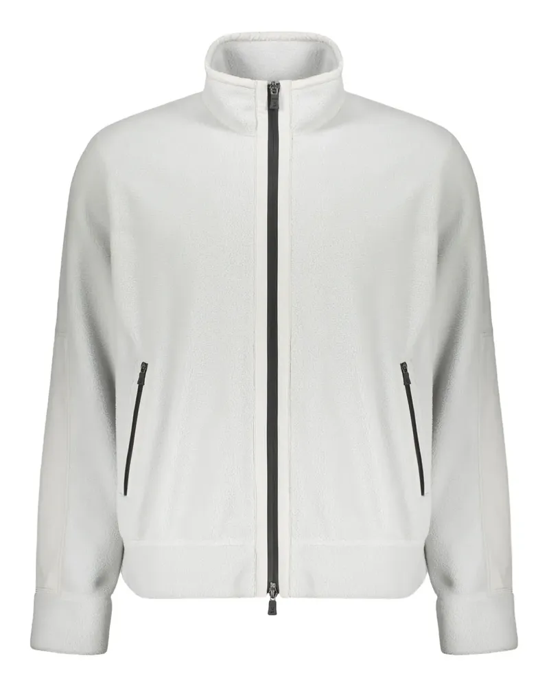 Herno zip-up raised-collar fleece sweatshirt - Weiß Weiß