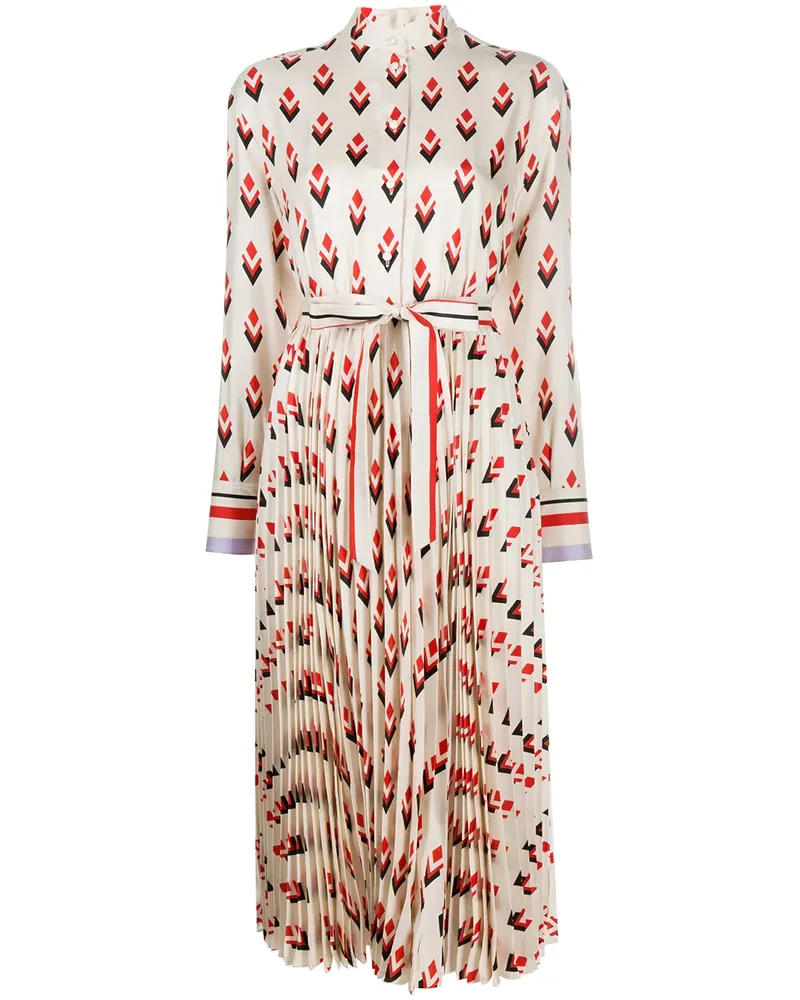 Valentino Garavani Hemdkleid mit geometrischem Print - Nude Nude