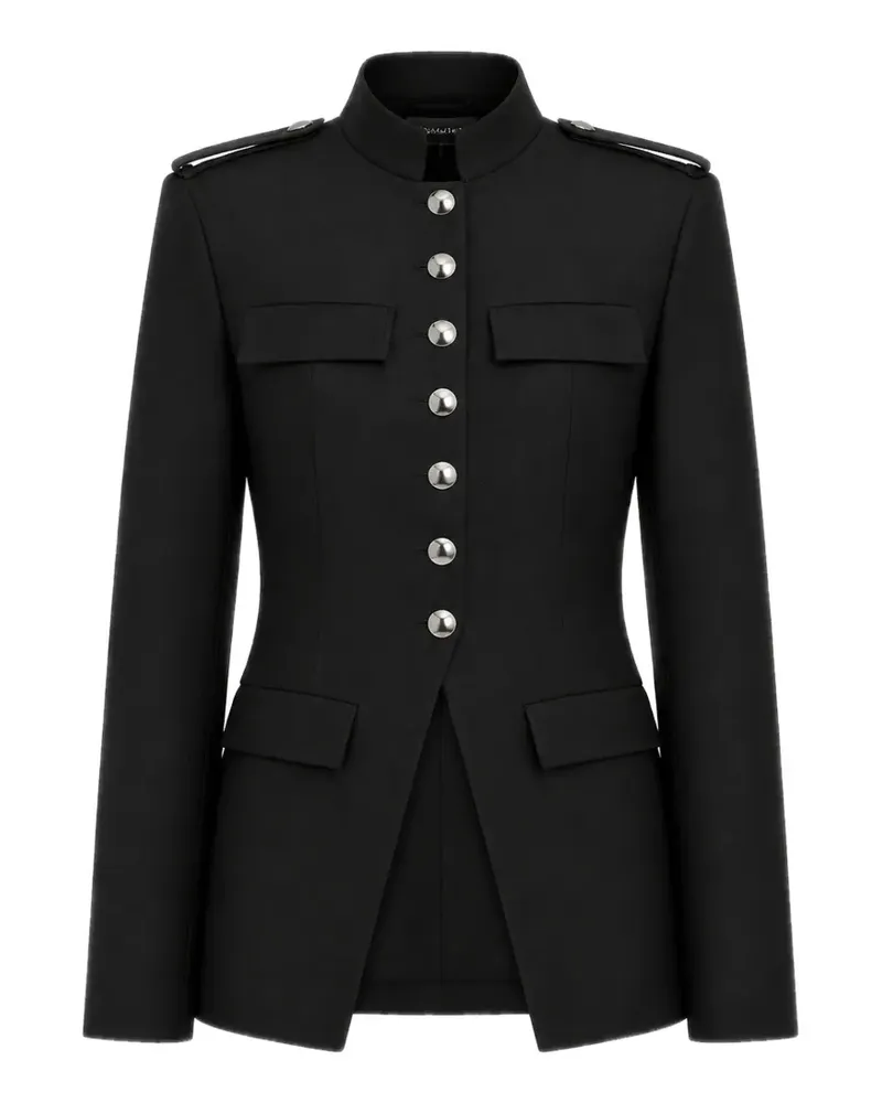 NICHOLAS Geknöpfte Jacke mit Schulterklappen - Schwarz Schwarz