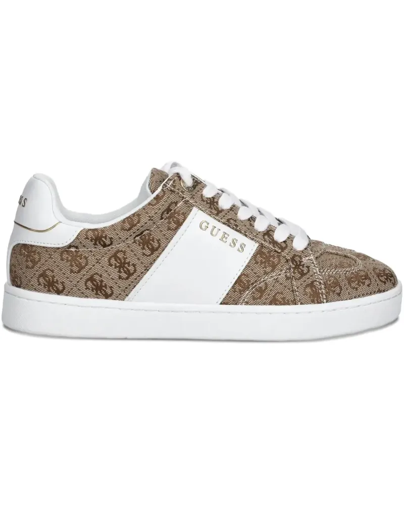 Guess Canvas-Sneakers mit Monogramm - Braun Braun