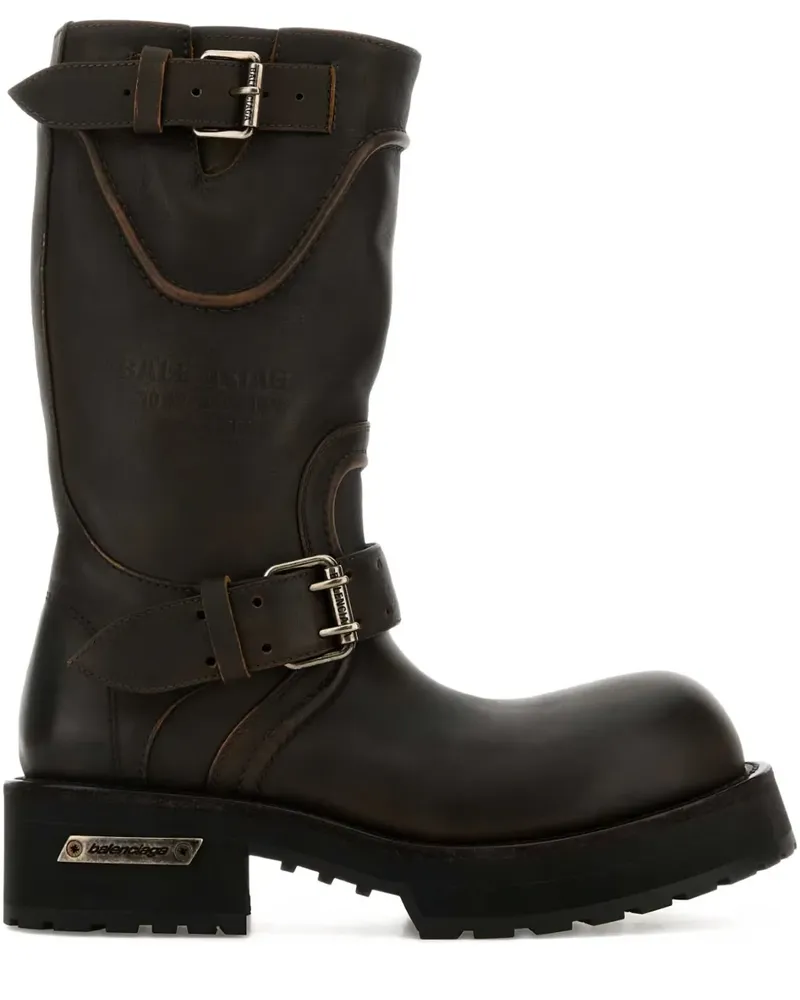 Balenciaga Venom Stiefel mit Schnallendetail - Braun Braun