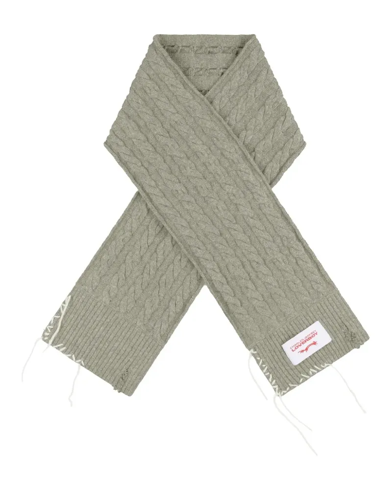 Charles Jeffrey Loverboy Schal mit Zopfmuster - Grau Grau