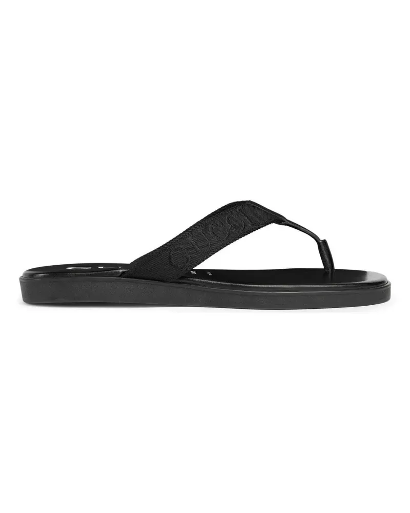 Gucci Sandalen mit Logo-Stickerei - Schwarz Schwarz