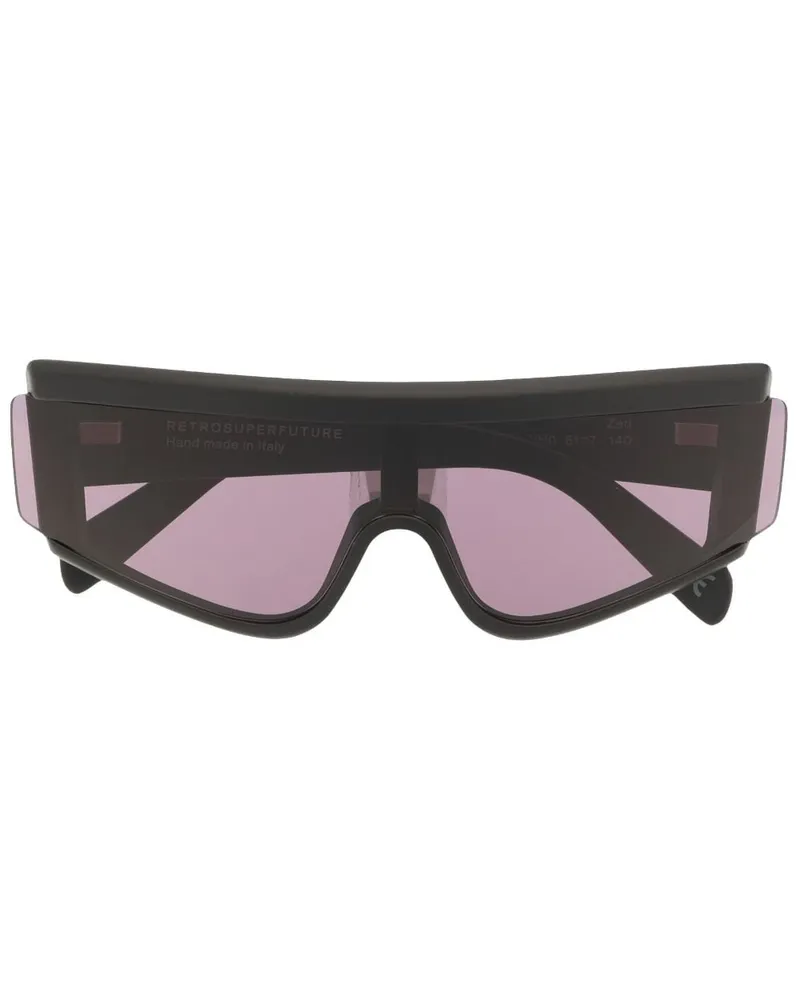 RETROSUPERFUTURE Zed Sonnenbrille mit Oversized-Gestell Schwarz