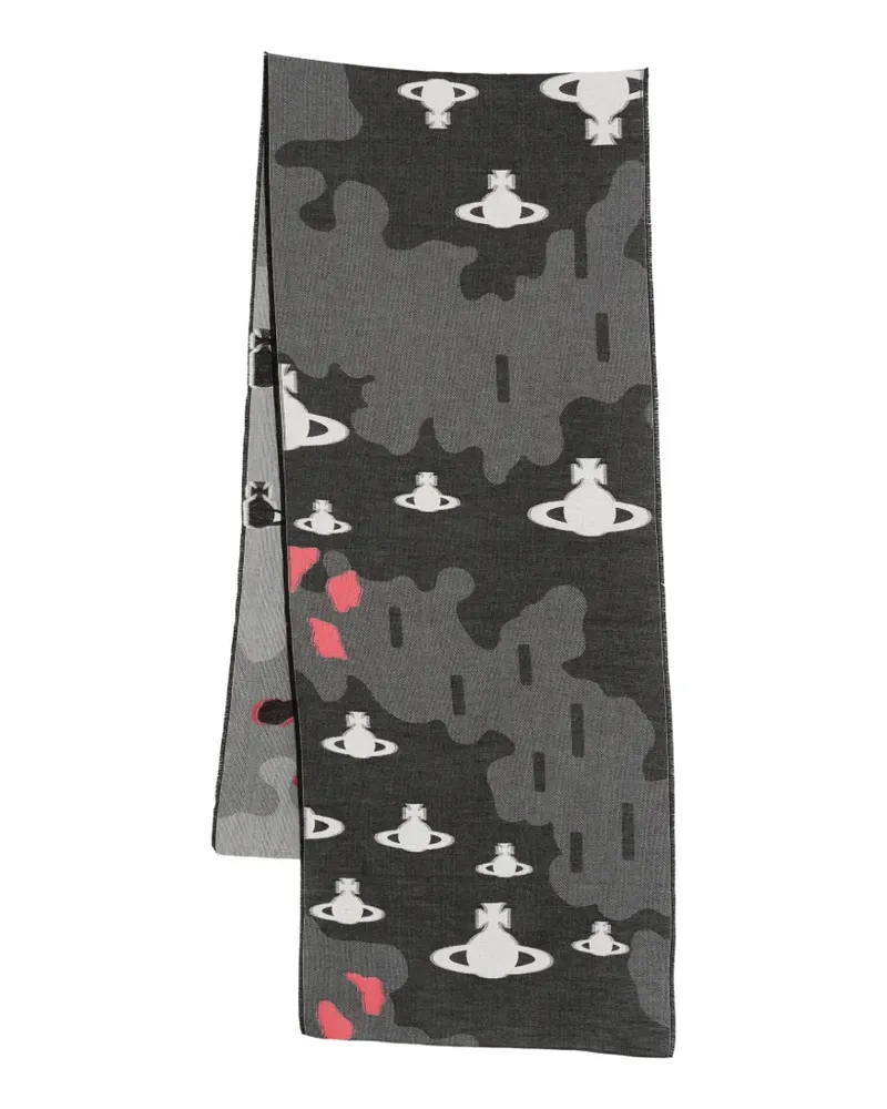 Vivienne Westwood camouflage Orb scarf - Schwarz Schwarz
