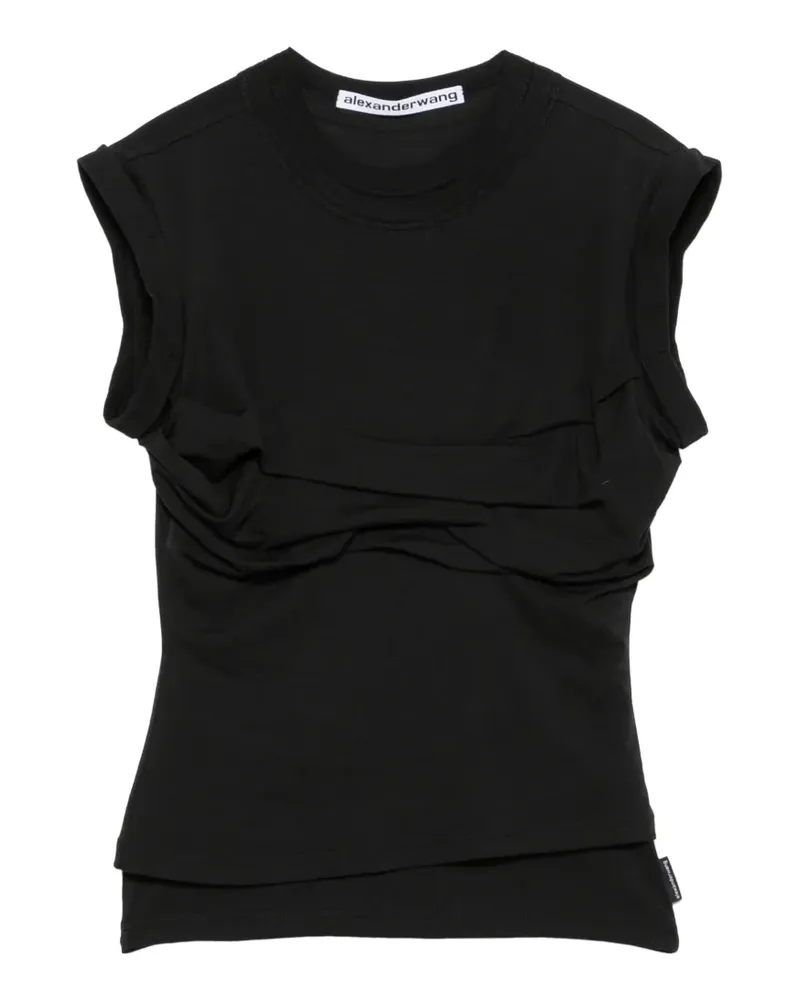 Alexander Wang twisted-detail T-shirt - Schwarz Schwarz