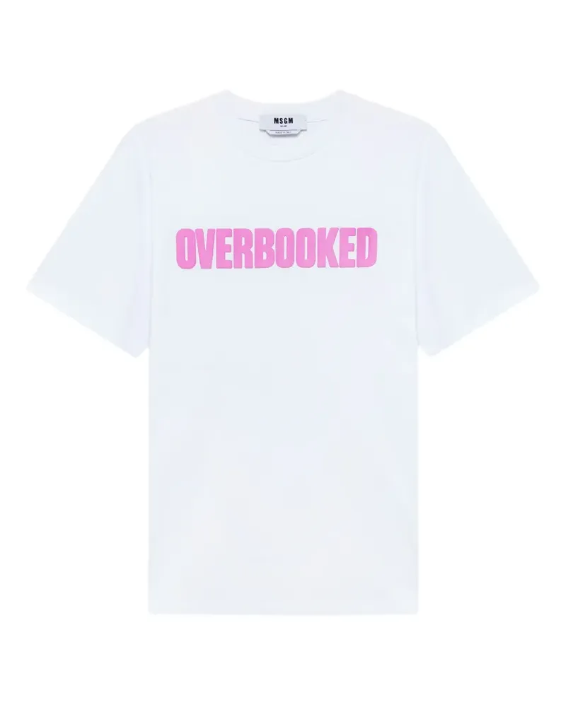 MSGM T-Shirt mit Slogan-Print - Weiß Weiß
