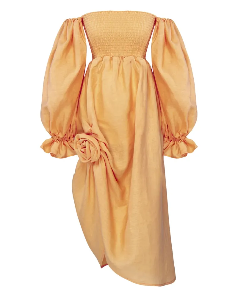 SLEEPER Schulterfreies Atlanta Kleid - Orange Orange