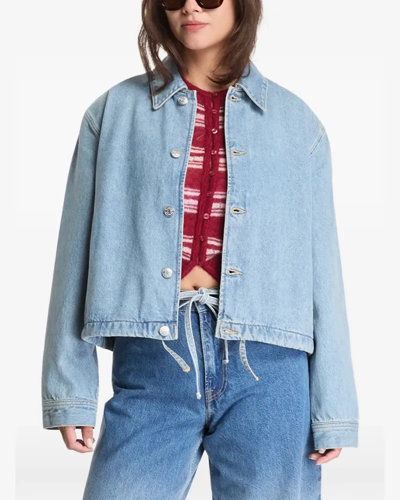 Samsøe & Samsøe Jacke mit Kordelzug - Blau Blau