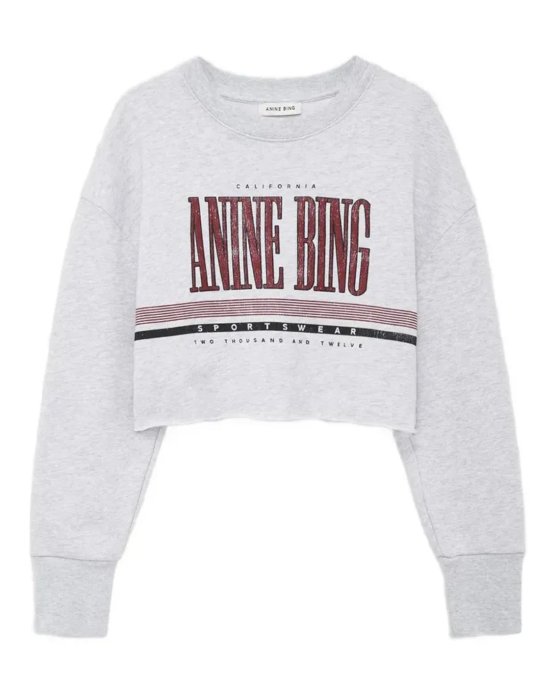 Anine Bing Sporty Cropped-Sweatshirt - Grau Grau