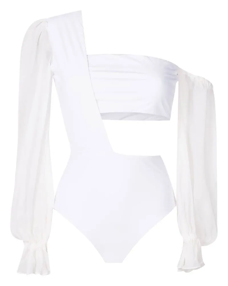 Amir Slama One-Shoulder-Body - Weiß Weiß