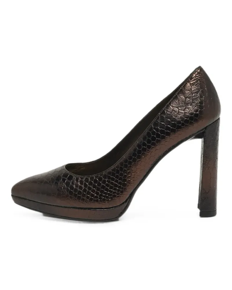 Stuart Weitzman python-embossed platform pumps - Braun Braun