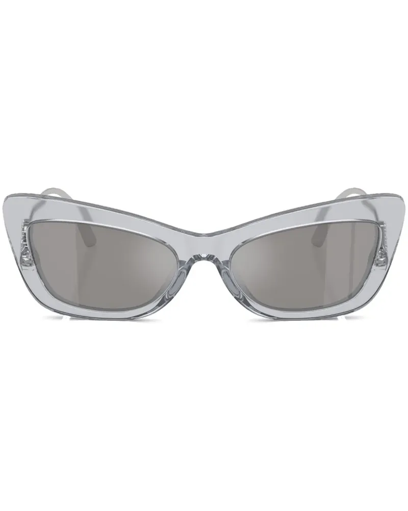 Dolce & Gabbana Crystal Cat-Eye-Sonnenbrille - Silber Silber