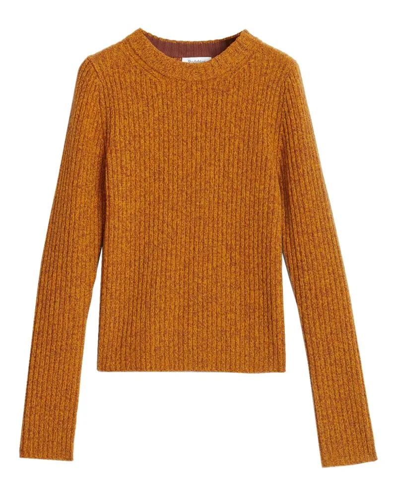 Rodebjer Gerippter Talena Merinopullover - Orange Orange