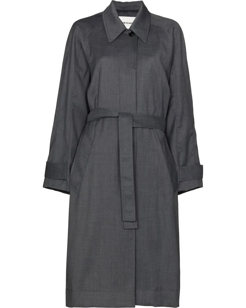 LOW CLASSIC Einreihiger Trenchcoat - Grau Grau