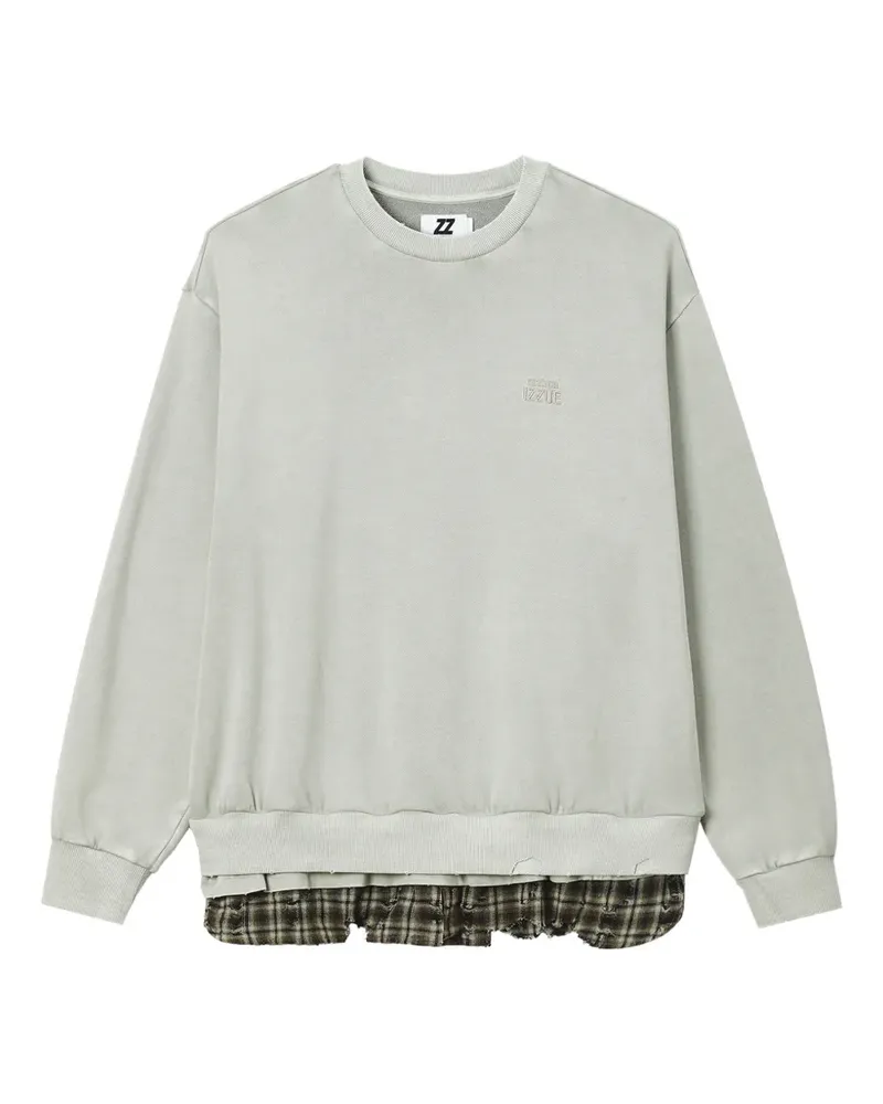 Izzue Pullover im Layering-Look - Grau Grau