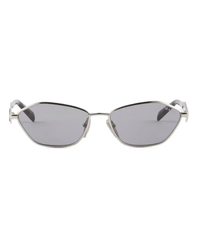 Prada irregular metal frame with logo sunglasses - Silber Silber