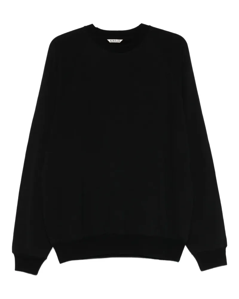AURALEE Sweatshirt mit Rundhalsausschnitt - Schwarz Schwarz