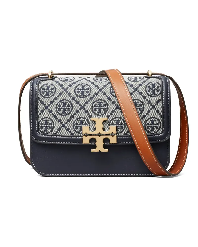 Tory Burch Kleine Eleanor Schultertasche mit T-Monogramm - Blau Blau