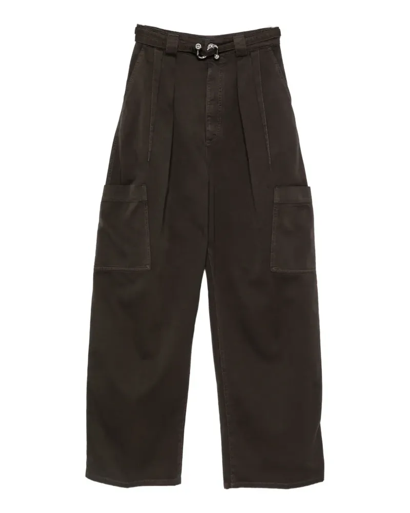 SPORTMAX Weite Jeans mit Bundfalten - Braun Braun