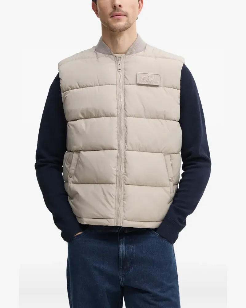 Alpha Industries Gesteppte Weste mit Logo-Detail - Nude Nude