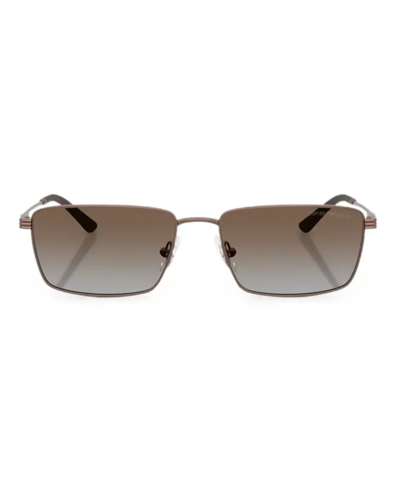 Emporio Armani Sonnenbrille mit eckigem Gestell - Braun Braun