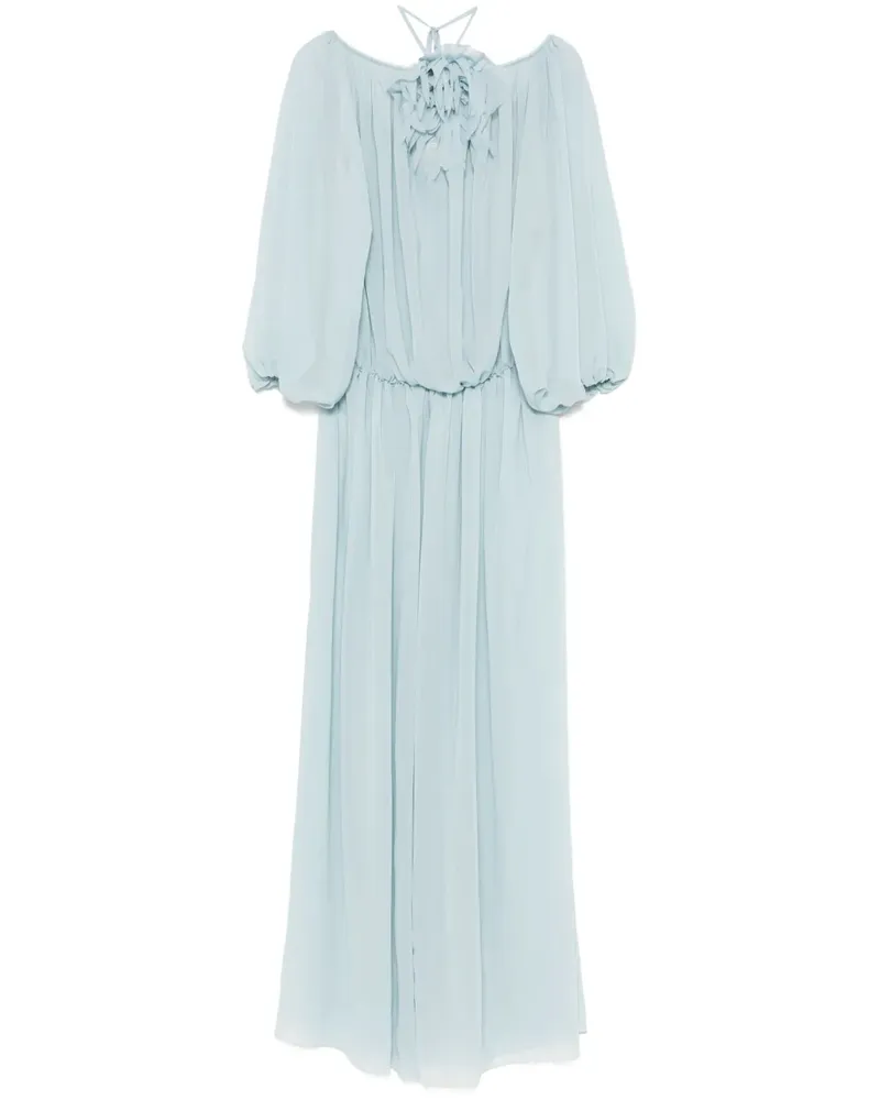 Blumarine Georgette-Maxikleid - Blau Blau