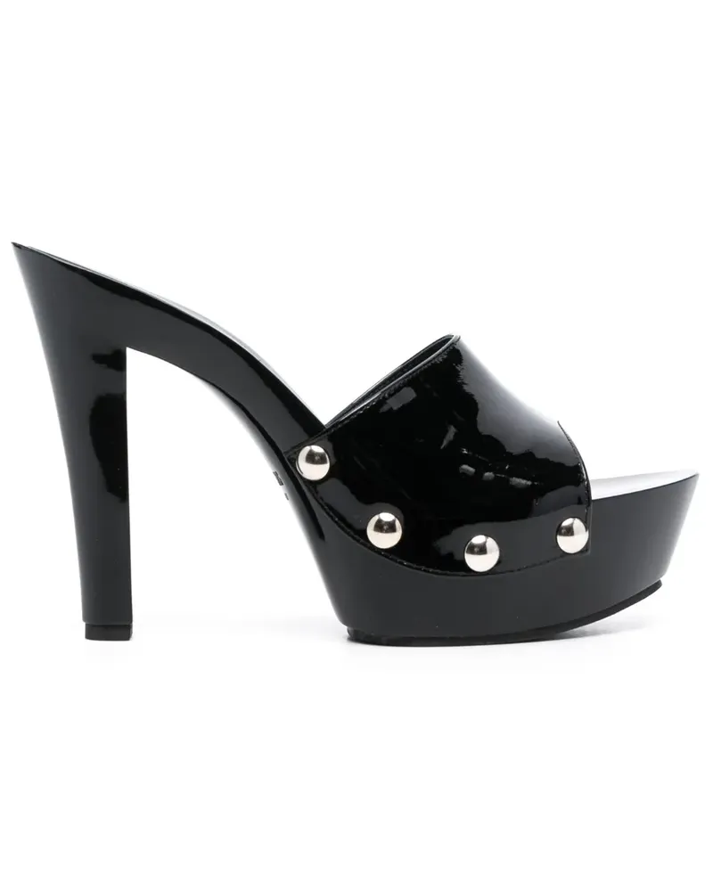 Paris Texas Consuelo Mules mit Nieten - Schwarz Schwarz