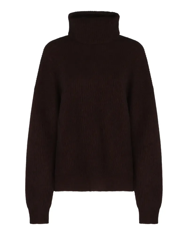 Uma Wang Gerippter Rollkragenpullover - Braun Braun