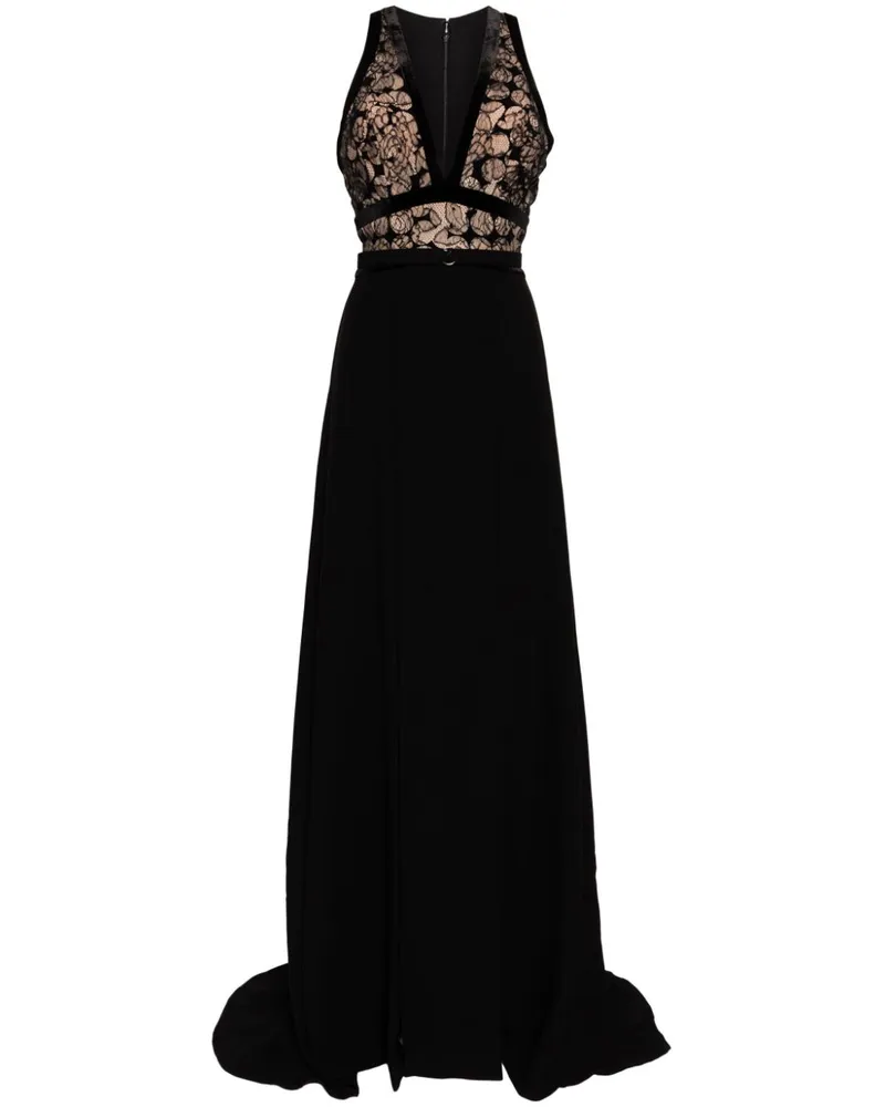 Saiid Kobeisy Kleid mit Spitze - Schwarz Schwarz
