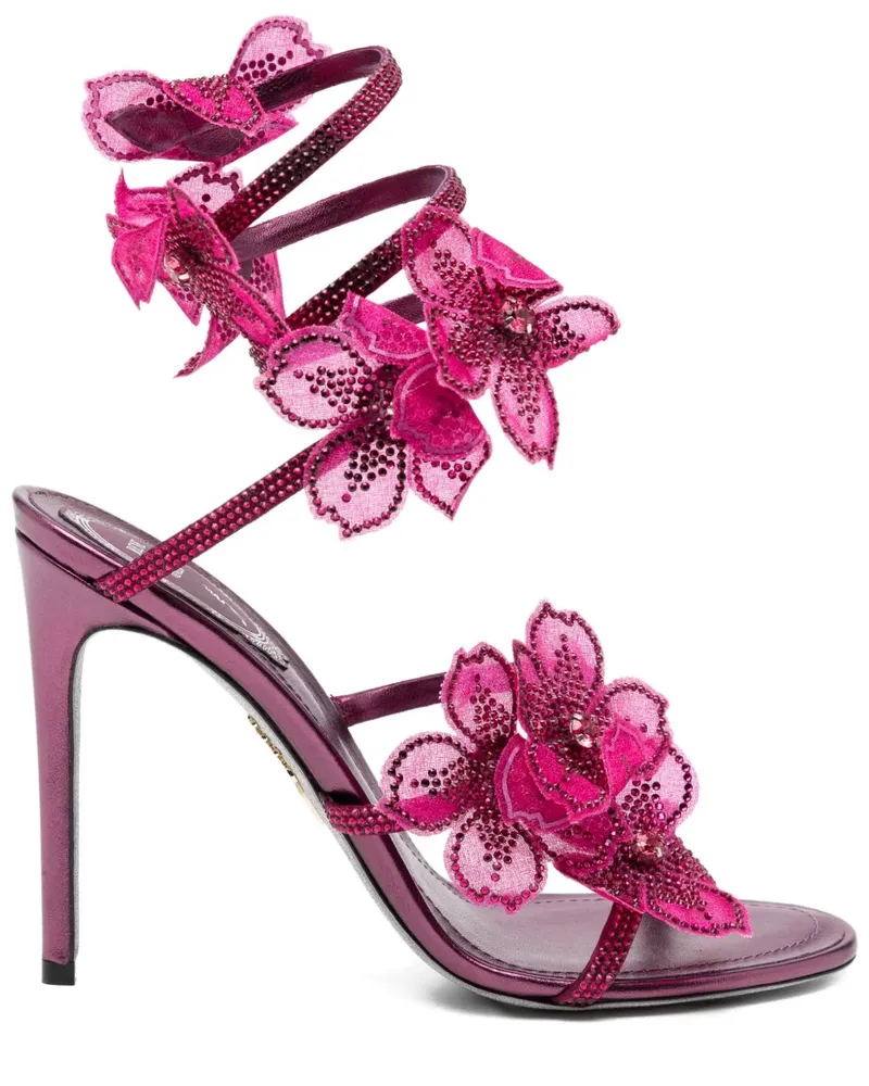 René Caovilla Floriane Sandalen 105mm - Rosa Rosa